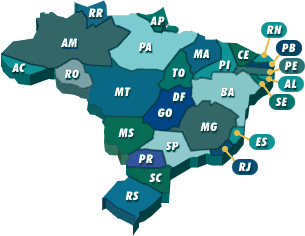 Mapa DDD do Brasil